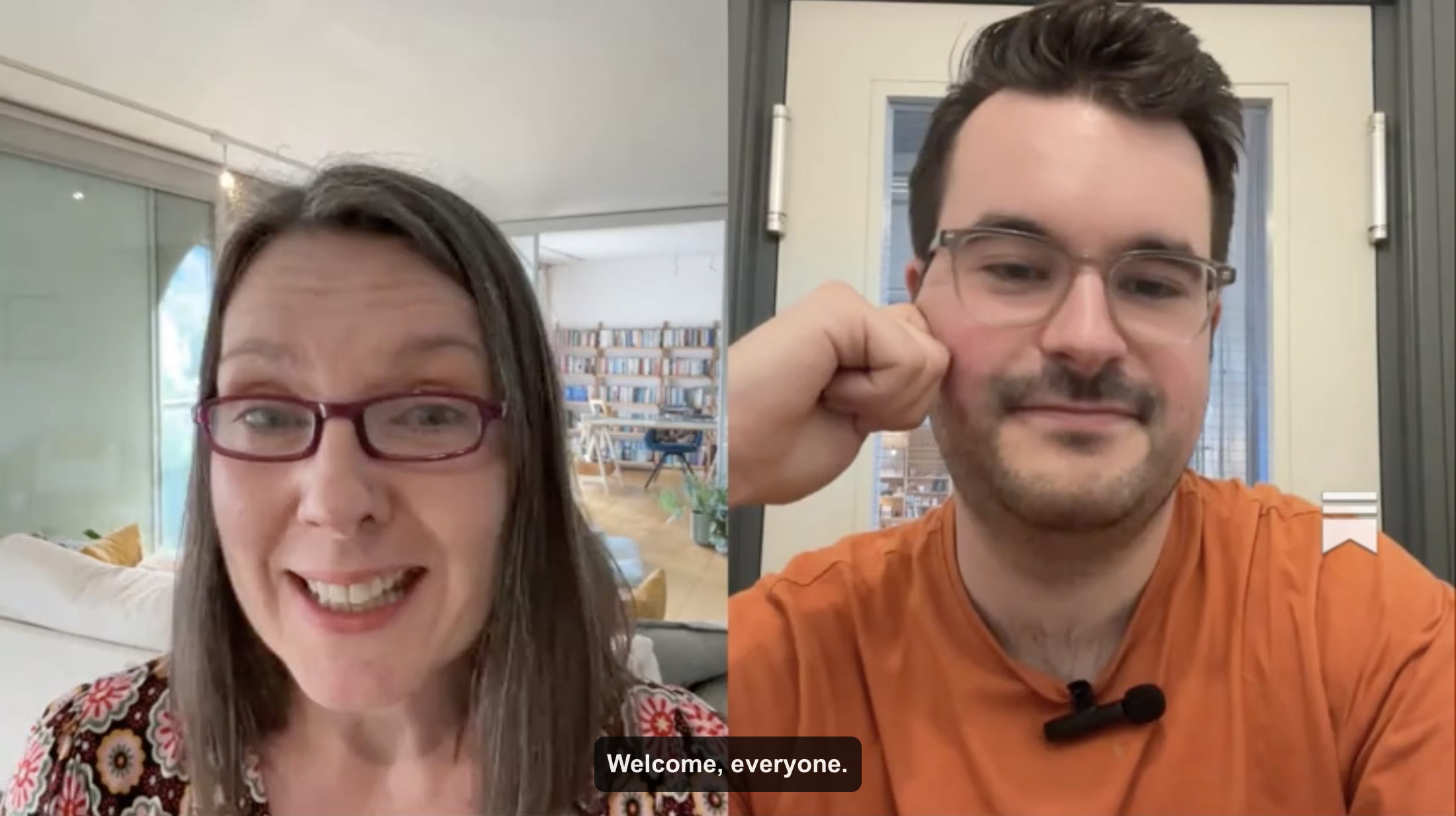 Screenshot of online interview